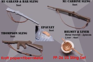 画像1: 紙創り[FP-26]1/35アメリカ軍スリングセット (1)
