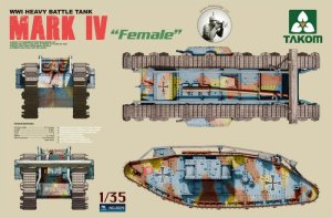 画像1: タコム[TKO2009]  1/35 WWI イギリス軍戦車 マークIV 「フィメール」 (1)