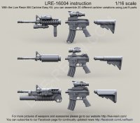 Live Resin[LRE16004]1/16  M4カービン イージーキット(3丁)