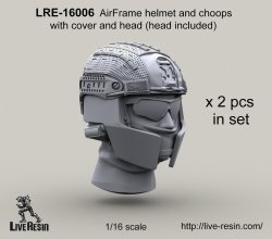 画像2: Live Resin[LRE16006]1/16  現用米兵ヘッドセット2 エアフレームヘルメット(2個)