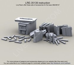 画像1: Live Resin[LRE35139]1/35  バレットM82A1/M107A1 アクセサリーセット