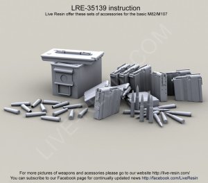 画像1: Live Resin[LRE35139]1/35  バレットM82A1/M107A1 アクセサリーセット (1)