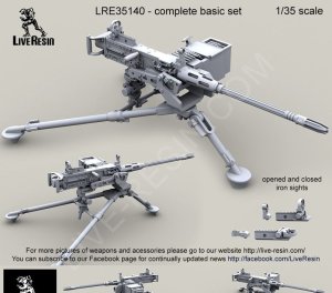 画像1: Live Resin[LRE35140]1/35  M3D .50口径機銃(1)三脚付き(1丁) (1)