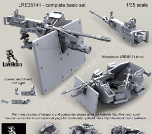 画像1: Live Resin[LRE35141]1/35  M3D .50口径機銃(2)車載揺架&SAG防盾付(1丁) (1)