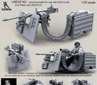 Live Resin[LRE35142]1/35  M3D .50口径機銃(3)車載揺架&SAG防盾&弾倉付(1丁)