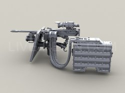 画像3: Live Resin[LRE35142]1/35  M3D .50口径機銃(3)車載揺架&SAG防盾&弾倉付(1丁)