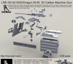 画像5: Live Resin[LRE35142]1/35  M3D .50口径機銃(3)車載揺架&SAG防盾&弾倉付(1丁)