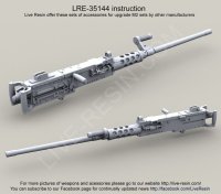 Live Resin[LRE35144]1/35  M2 .50口径機銃銃身(1)(3丁)