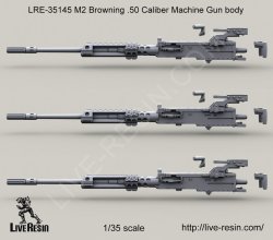 画像2: Live Resin[LRE35145]1/35  M2 .50口径機銃銃身(2)(3丁)
