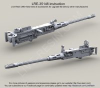 Live Resin[LRE35146]1/35  M3 .50口径機銃銃身(3丁)