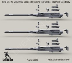 画像2: Live Resin[LRE35146]1/35  M3 .50口径機銃銃身(3丁)