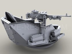 画像3: Live Resin[LRE35148]1/35  M240H機銃 銃架付き(1)(1丁)