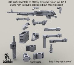 画像2: Live Resin[LRE35149]1/35  M240H機銃 銃架付き(2)(1丁)