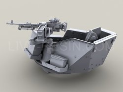 画像3: Live Resin[LRE35149]1/35  M240H機銃 銃架付き(2)(1丁)