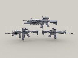 画像3: Live Resin[LRE35150]1/35  M4カービン イージーキット(3丁)