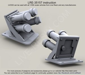 画像1: Live Resin[LRE35157]1/35  M7軽車両向けスモークディスチャージャー(4個) (1)