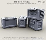 Live Resin[LRE35178]1/35  WWII .50口径機銃100発弾薬箱(開状態)(6個)