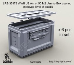 画像5: Live Resin[LRE35178]1/35  WWII .50口径機銃100発弾薬箱(開状態)(6個)