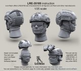 Live Resin[LRE35185]1/35  現用米兵 エアフレームヘルメット2(6個)