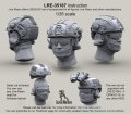 Live Resin[LRE35187]1/35  現用米兵 エアフレームヘルメット4(6個)