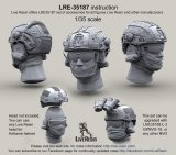 Live Resin[LRE35187]1/35  現用米兵 エアフレームヘルメット4(6個)