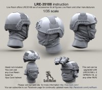 Live Resin[LRE35188]1/35  現用米兵 オップスコアヘルメット1(6個)