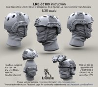 Live Resin[LRE35189]1/35  現用米兵 オップスコアヘルメット2(6個)