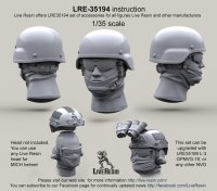 Live Resin[LRE35194]1/35  現用米兵 MICHヘルメット(カバー無し)1(6個)