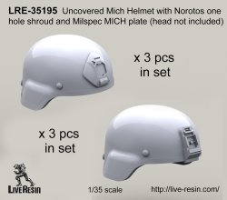 画像2: Live Resin[LRE35195]1/35  現用米兵 MICHヘルメット(カバー無し)2(6個)