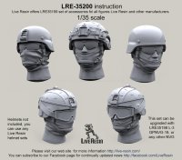Live Resin[LRE35200]1/35  現用米兵ヘッドセット8(5個)MICHヘルメット用
