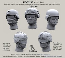画像1: Live Resin[LRE35200]1/35  現用米兵ヘッドセット8(5個)MICHヘルメット用
