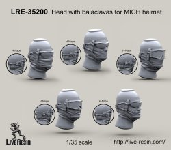 画像2: Live Resin[LRE35200]1/35  現用米兵ヘッドセット8(5個)MICHヘルメット用