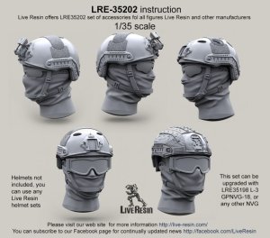 画像1: Live Resin[LRE35202]1/35  現用米兵ヘッドセット10(5個)エアフレーム/オプスコアメット用 (1)