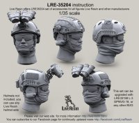 Live Resin[LRE35204]1/35  現用米兵ヘッドセット12(5個)エアフレーム/オプスコアメット用