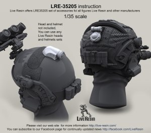画像1: Live Resin[LRE35205]1/35  ヘルメットランプ(2種計20個) (1)