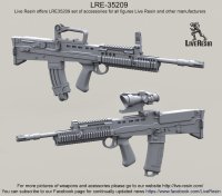 Live Resin[LRE35209]1/35  L85A1 SA80 ライフル(アイアンサイト/ACOGサイト)(6丁)