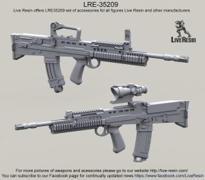 画像1: Live Resin[LRE35209]1/35  L85A1 SA80 ライフル(アイアンサイト/ACOGサイト)(6丁) (1)