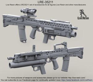 画像1: Live Resin[LRE35211]1/35  L85A1 SA80 ライフルM320擲弾付き(6丁) (1)