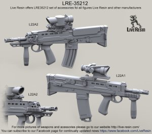 画像1: Live Resin[LRE35212]1/35  L22A1& L22A2 ライフル(6丁) (1)