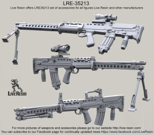 画像1: Live Resin[LRE35213]1/35  L86A1機関銃(3丁) (1)