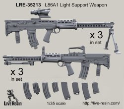 画像2: Live Resin[LRE35213]1/35  L86A1機関銃(3丁)