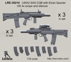 画像2: Live Resin[LRE35214]1/35  L85A2 SAS CQBタイプ(2種計6丁)