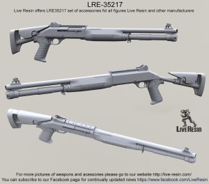 画像1: Live Resin[LRE35217]1/35  M1014 ベネリショットガン(1)(2種計6丁) (1)