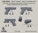 画像2: Live Resin[LRE35221]1/35  グロック19ピストル(3種計5個)、ホルスター(4個) (2)
