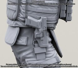 画像2: Live Resin[LRE35222]1/35  グロック19ピストルCQCホルスター収納状態(6丁)