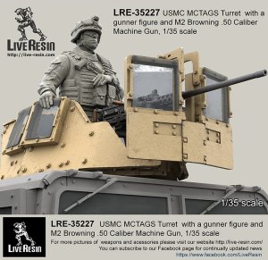 画像1: Live Resin[LRE35227]1/35  ハンヴィー装甲銃塔+海兵隊フィギュア+M2機銃セット (1)