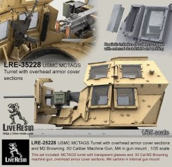 画像2: Live Resin[LRE35228]1/35  ハンヴィー装甲銃塔海兵隊仕様(1)+M2機銃セット