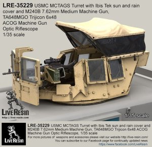 画像1: Live Resin[LRE35229]1/35  ハンヴィー装甲銃塔海兵隊仕様(2)+M240B機銃セット (1)