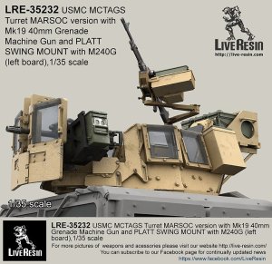 画像1: Live Resin[LRE35232]1/35  ハンヴィー装甲銃塔海兵隊仕様(4)+M240G機銃セット (1)