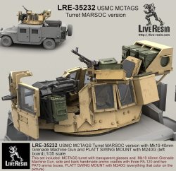 画像2: Live Resin[LRE35232]1/35  ハンヴィー装甲銃塔海兵隊仕様(4)+M240G機銃セット